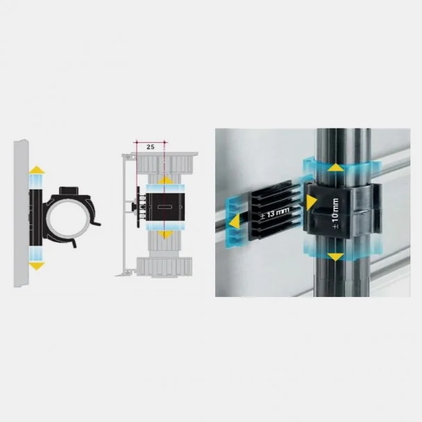 Braçadeira para Suporte de PVC Rodapé Cozinha