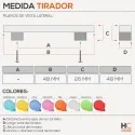 Maçaneta 3518 Cromado Mate com Resina Cores