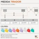 Maçaneta 3526 Cromado Mate com Resina Cores