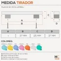 Maçaneta 3525 Cromado Mate com Resina Cores