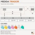 Maçaneta 3523 Cromado Mate com Resina Cores