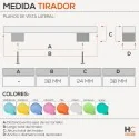 Maçaneta 3524 Cromado Mate com Resina Cores