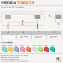 Maçaneta 3519 Cromado Mate com Resina Cores