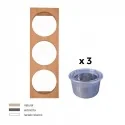 Porta Frascos + 3 Frascos Inox Porta Talheres Cube
