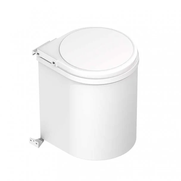 Balde Lixo Redondo Branco 13 L
