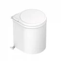 Balde Lixo Redondo Branco 13 L