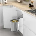 Balde Lixo Redondo Inox 13 L