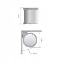 Balde Lixo Redondo Inox 13 L