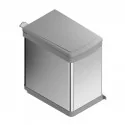Balde Lixo Retangular Inox 21 L