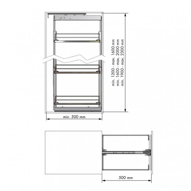 Kit Carcaça Coluna Extraível Linha Compact