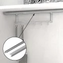 Barra 1200 mm Suporte para Pendurar Acessórios de Parede na Cozinha