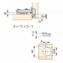 Dobradiça 100º com Excêntrica Emuca X91N (2 pçs)