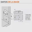 Base em forma de Cruz Blum para Dobradiças de Cozinha