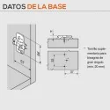 Base em forma de Cruz com Excêntrica Blum para Dobradiças de Cozinha