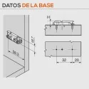 Base Reta com Excêntrica Blum para Dobradiças de Cozinha