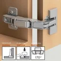 Dobradiça 170º Ângulo Blum para Portas de Cozinha
