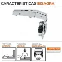 Dobradiça 95º com Freio Blumotion de Blum para Móveis Falso Canto Interior de Cozinha