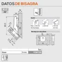 Dobradiça -45º Blum de Ângulo com Sobreposição Total para Cozinha