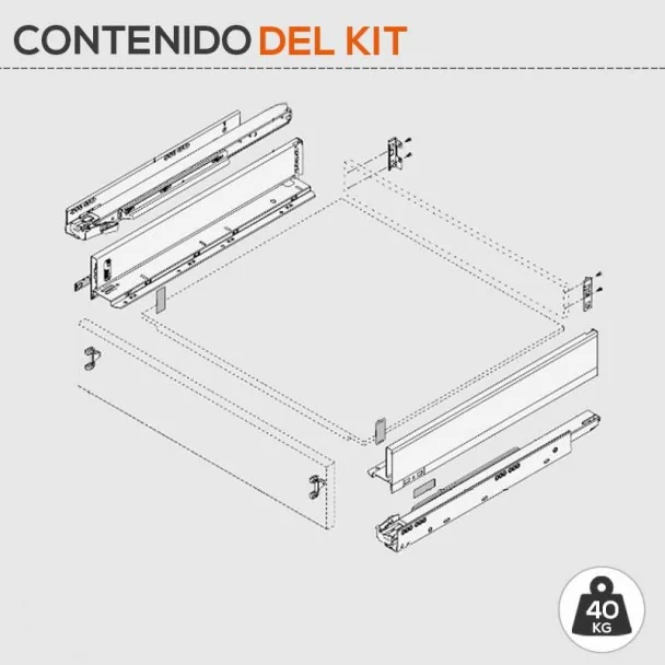 Gaveta Cinza 40 kg Legrabox Pure M