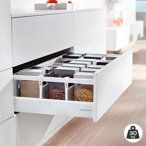 Extensão Branco 30 kg Blum Tandembox Antaro D para Cozinha