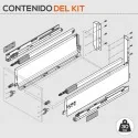 Extensão Branco 30 kg Blum Tandembox Antaro D para Cozinha