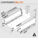 Extensão Cinza 30 kg Blum Tandembox Antaro D para Cozinha