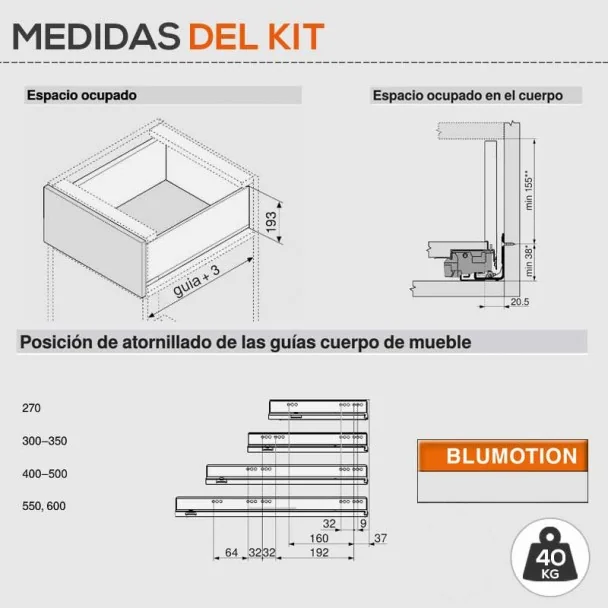 Extensão de Cinza 40 kg Legrabox Pure C