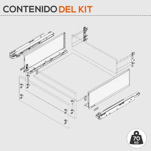 Extensão de Cinza 70 kg Legrabox Pure C