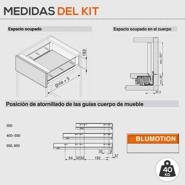 Extensão de Cinza 40 kg Legrabox Free C