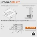 Extensão Interior Cinza 70 kg Legrabox Pure C
