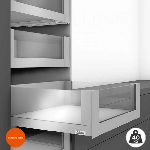 Extensão Interior Cinza 40 kg em Frente Vidro Legrabox Free C