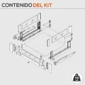 Extensão Interior Cinza 70 kg em Frente Vidro Legrabox Free C