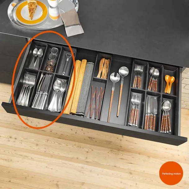 Cubertero AMBIA-LINE de aço para Gaveta de Cozinha LEGRABOX