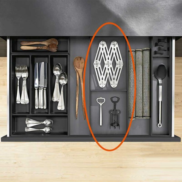 Quadro Cubertero AMBIA-LINE de aço para Gaveta de Cozinha LEGRABOX