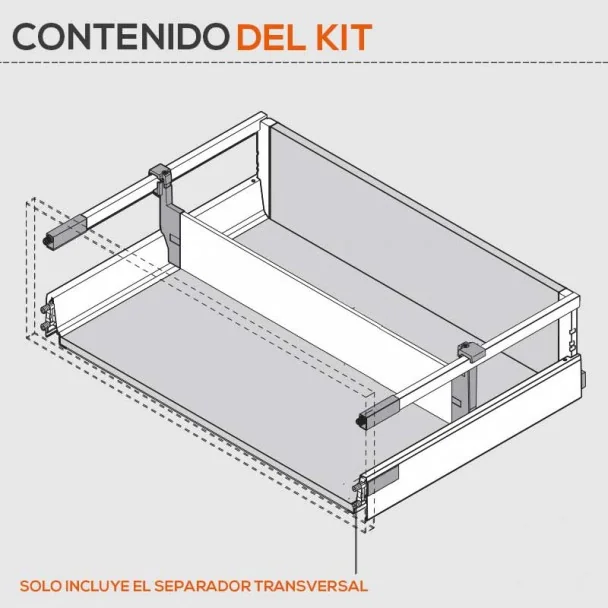 Separador Transversal + Ponteiras Guardacuerpos ORGA-LINE