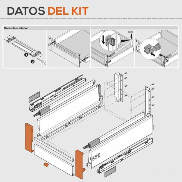 Adaptador Frontal para Extensão Interior Tandembox Antaro