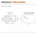 Pia Sintética 1 Seios com Passador Poalgi 106 Diamante