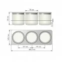 Conjuntos de Potes 3x1000 ml para Cubertero Classic