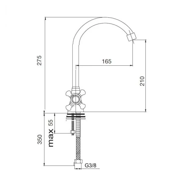 Torneira Classic Cromo para Cozinha