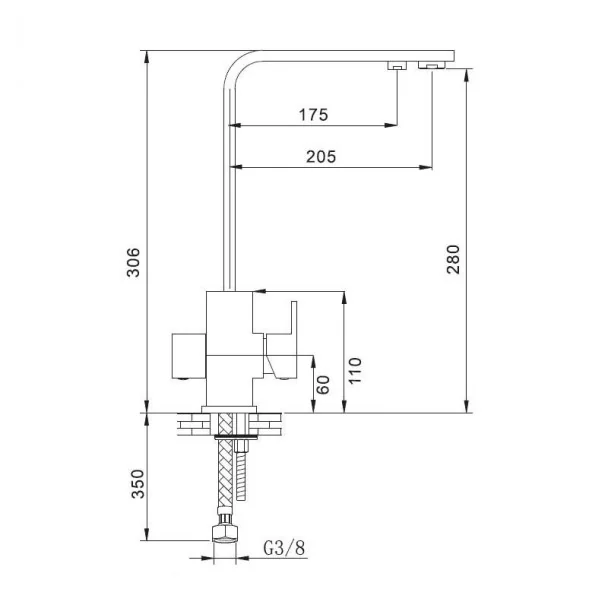 Torneira Osmose Angular Tipo 3 para Cozinha