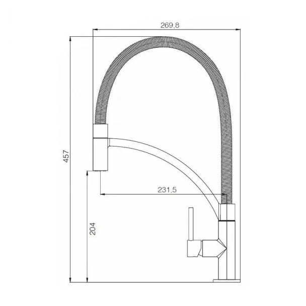 Torneira Flexível Alcor Cromo para Cozinha