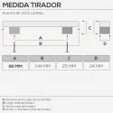 Puxador de Zamak Cromado Mate 0071E