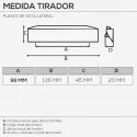 Puxador de Zamak Metalizado Cromado Mate 4086E