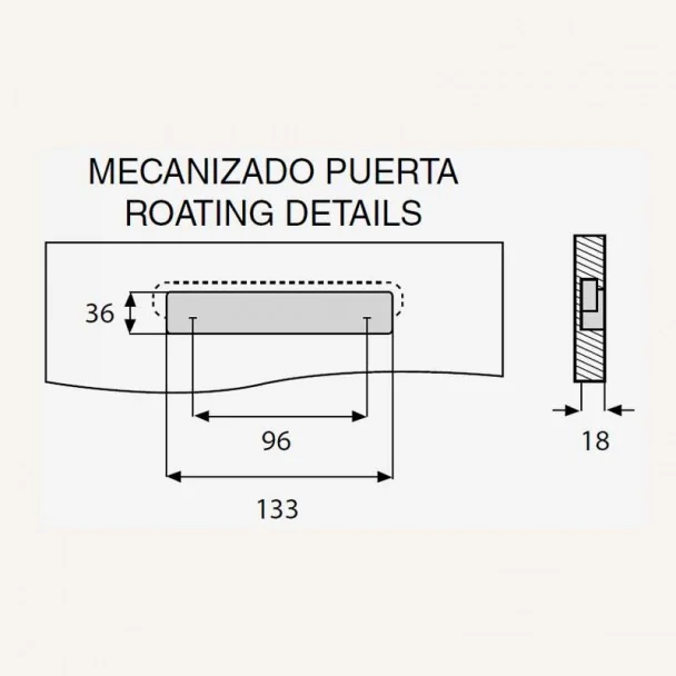 Puxador de Zamak Metalizado Cromado Mate 4086E