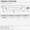 Puxador de Zamak Metalizado Cromado Mate 2433