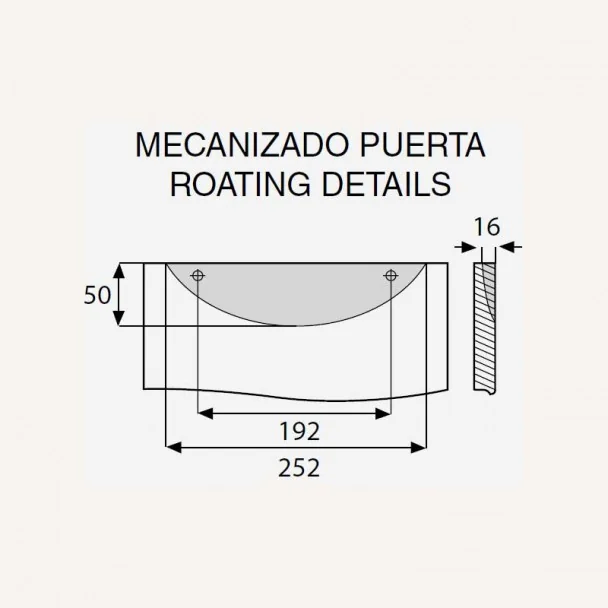 Puxador de Zamak Metalizado Cromado Mate 2433