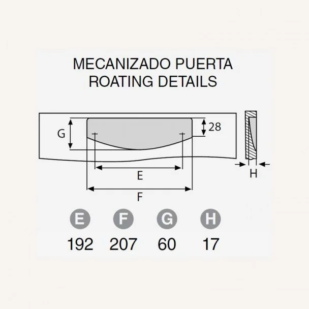 Puxador de Zamak Metalizado Cromado Mate 7200