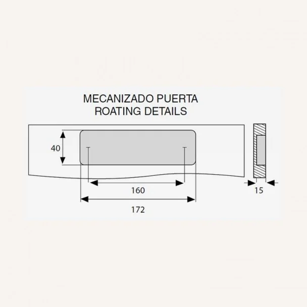 Puxador de Zamak Metalizado Cromado Mate 4055