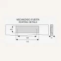 Puxador de Zamak Metalizado Cromado Mate 4055