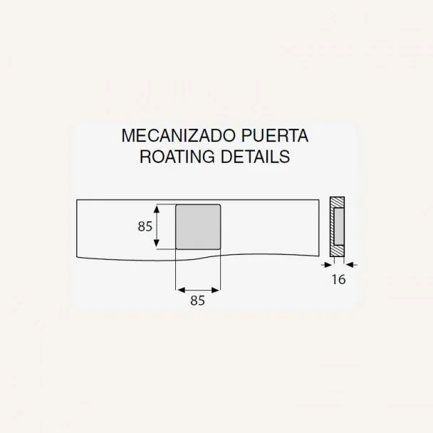 Puxador de Zamak Metalizado Cromado Mate 7218